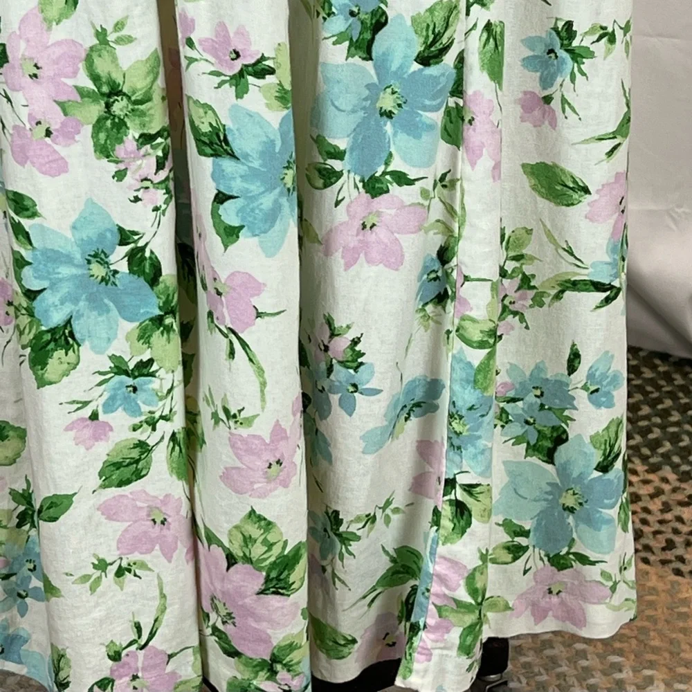 Old Navy cottage country flower garden linen sundress sun dress smocked new‎ nwt
